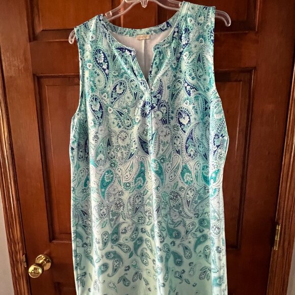 Split Neck Sleeveless Talbot Dress - Picture 2 of 11